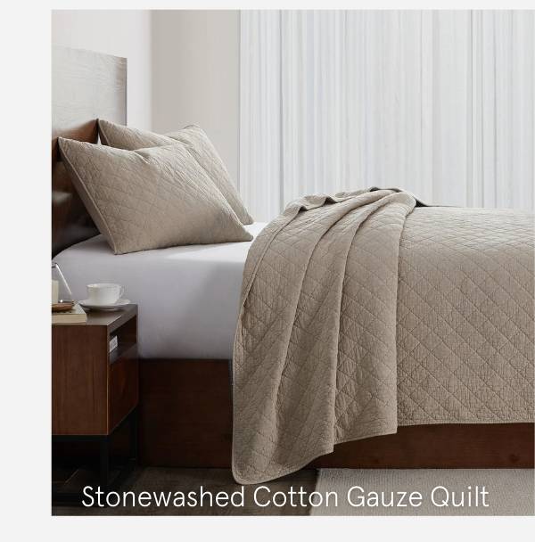 Stonewashed Cotton Gauze Quilt