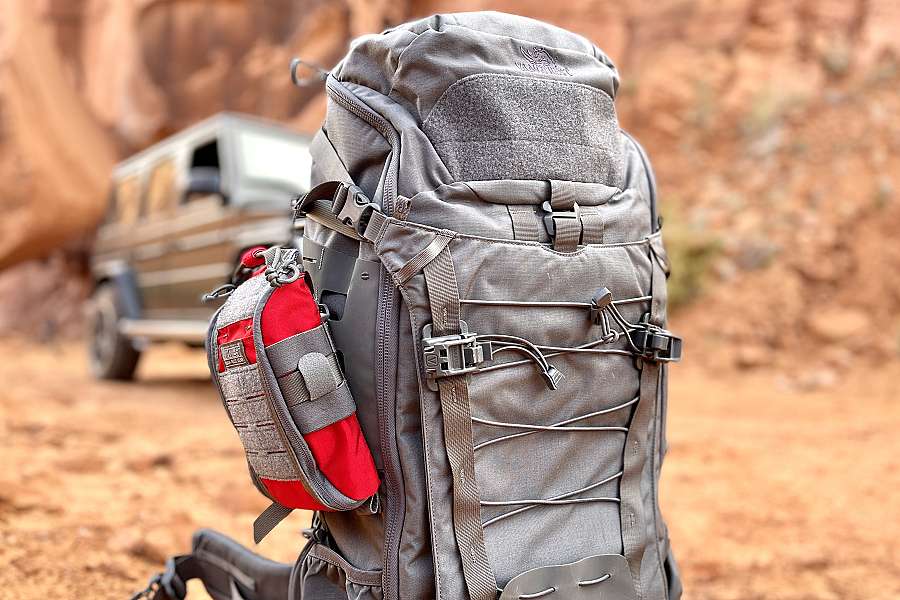 FATPack 5X8 Trauma pack on MARKHOR-45 backpack.