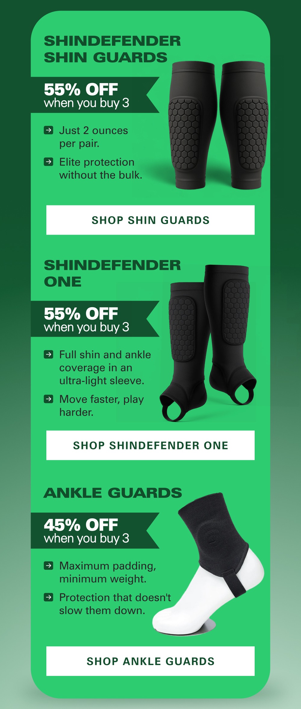 Our full range—from protective gear to training tools—was created to support player development at every level.
