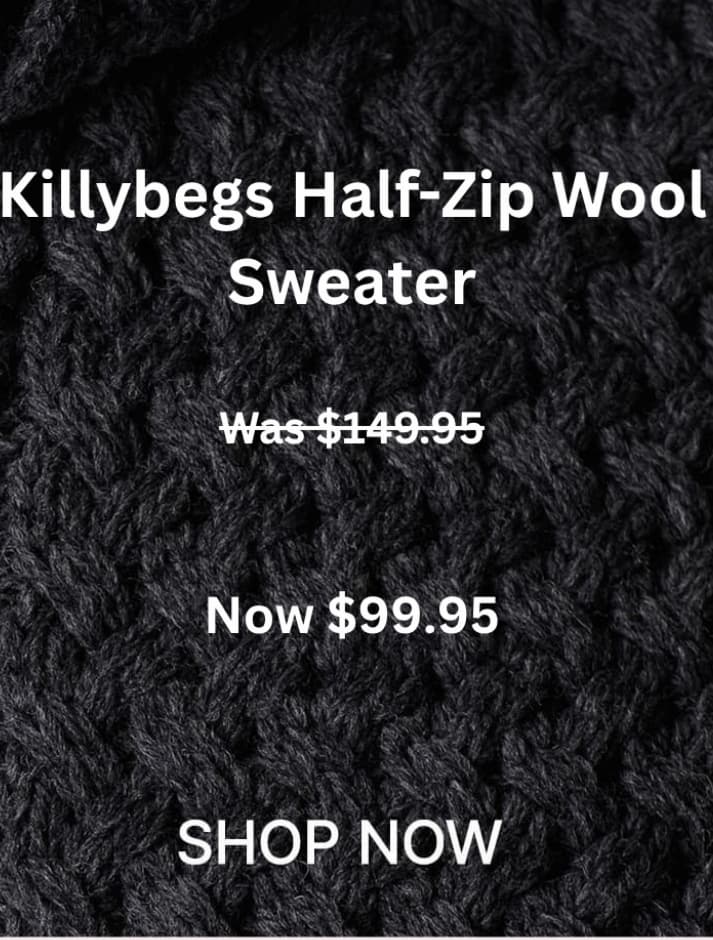 Killybegs Half-Zip Wool Sweater