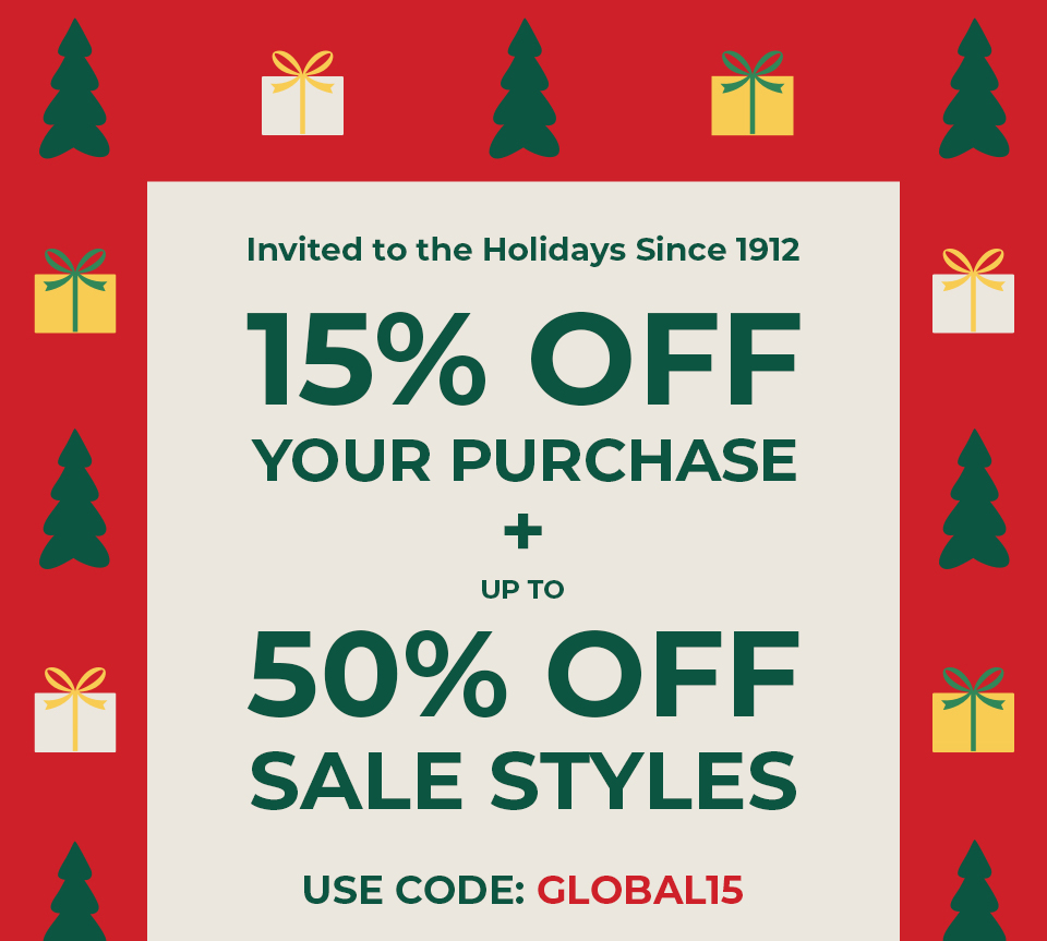 15% OFF Your Purchase plus up to 50% OFF Sale Styles