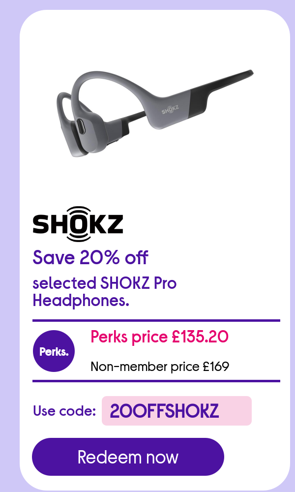 Save 20% on selected Shokz Pro Headphones