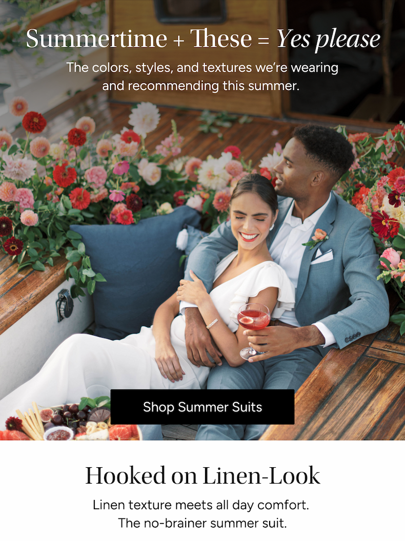 Summertime + These = Yes Please [Shop Summer Suits] - Hooked on Linen-Look | Linen texture meets all day comfort. The no-brainer summer suit.