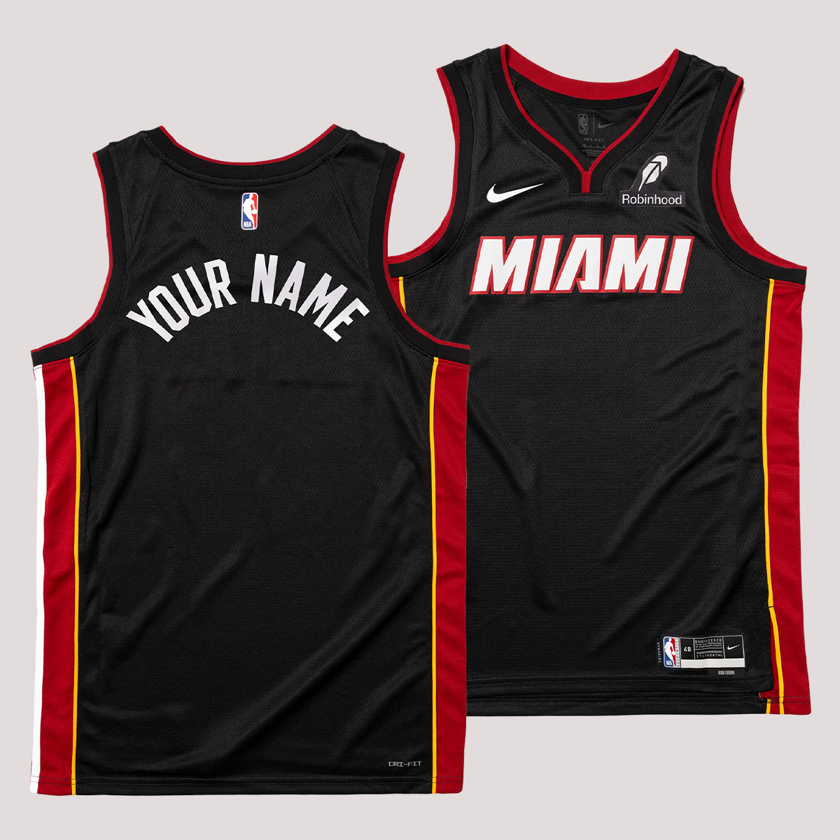 Personalized Nike Miami HEAT Icon Black Swingman Jersey - Summer Mashup