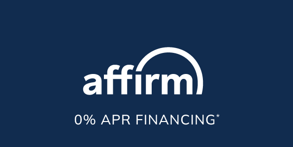 Affirm logo with 0% APR financing text.