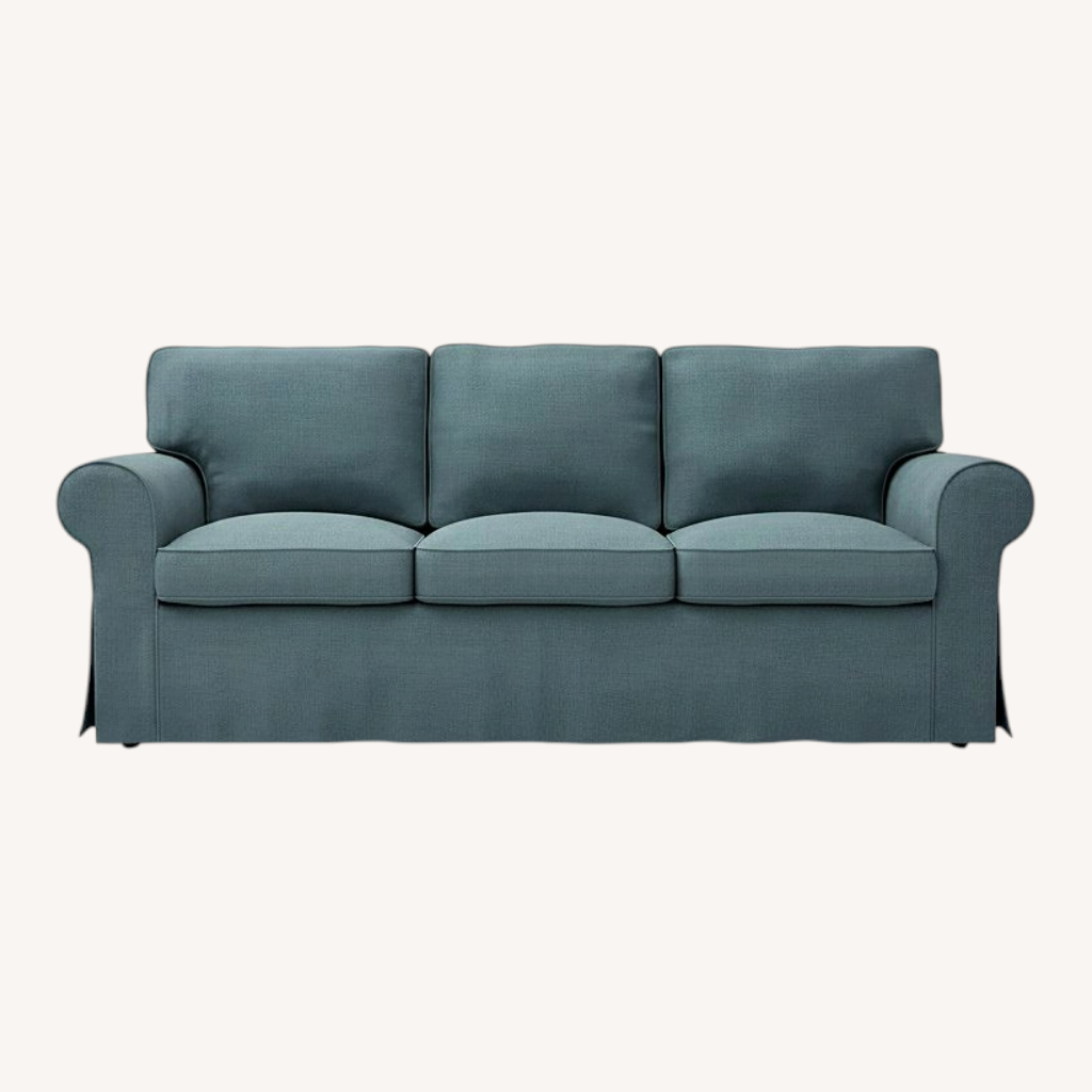 Image of Ikea Green Fabric 3+ Seater Sofa