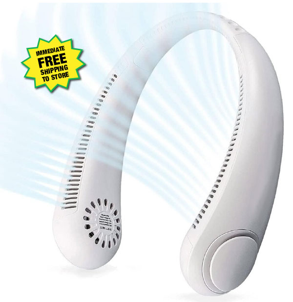 Rechargeable Air Cooler Neck Fan - ONLY $4.99 After Rebate*!