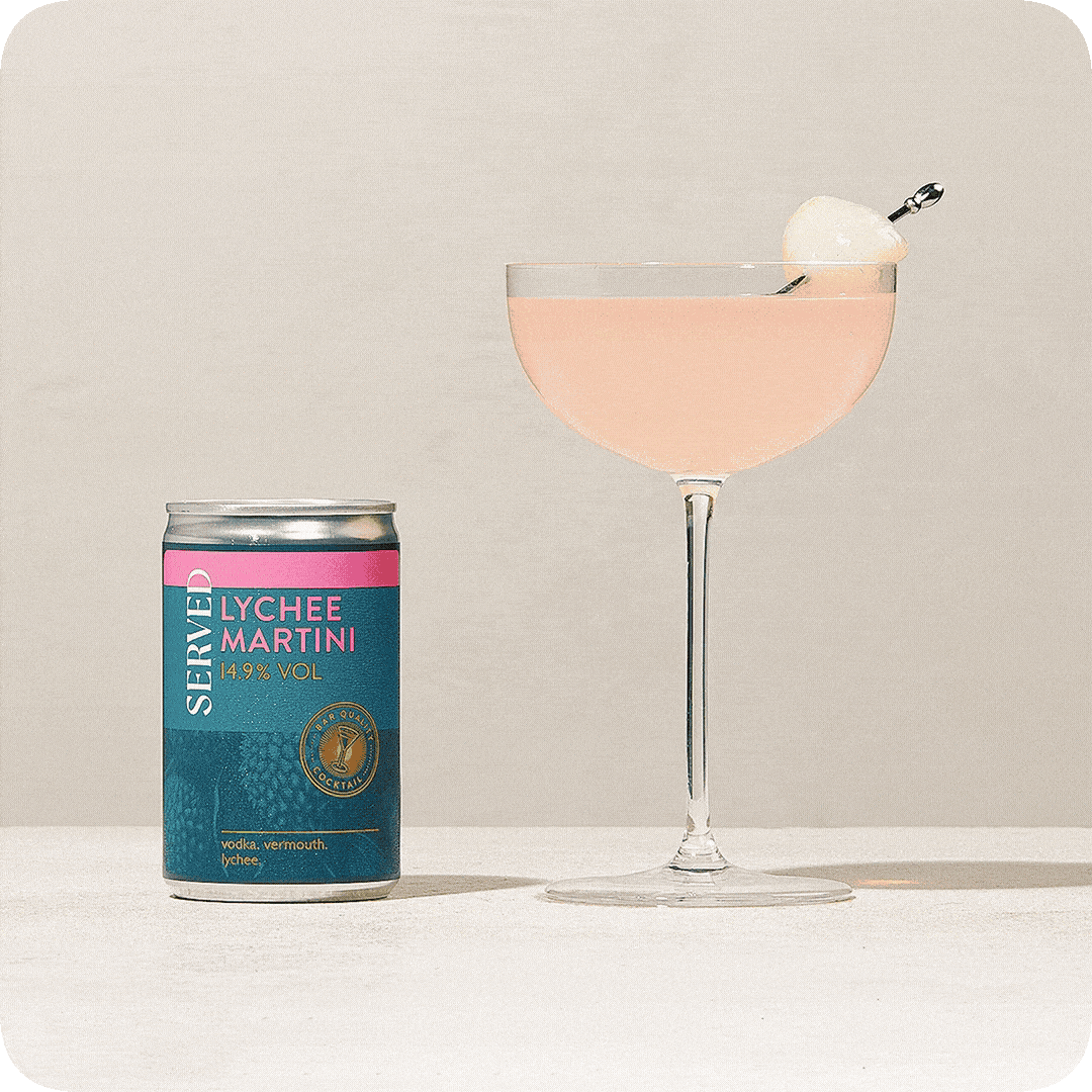 an image of three cocktail cans and perfect serves with fruit