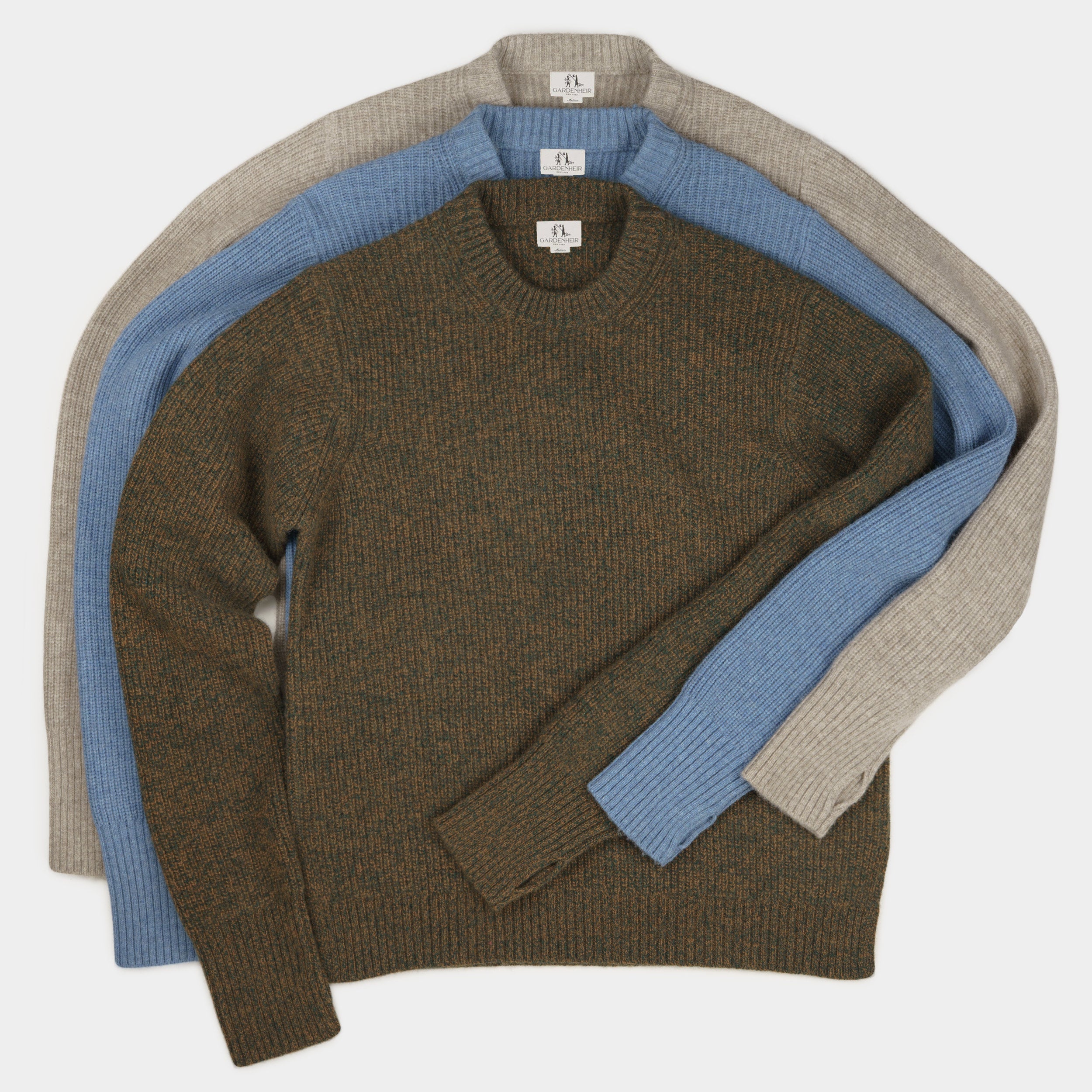 Image of Merino Wool Ridge Knit Sweater with Thumb Holes