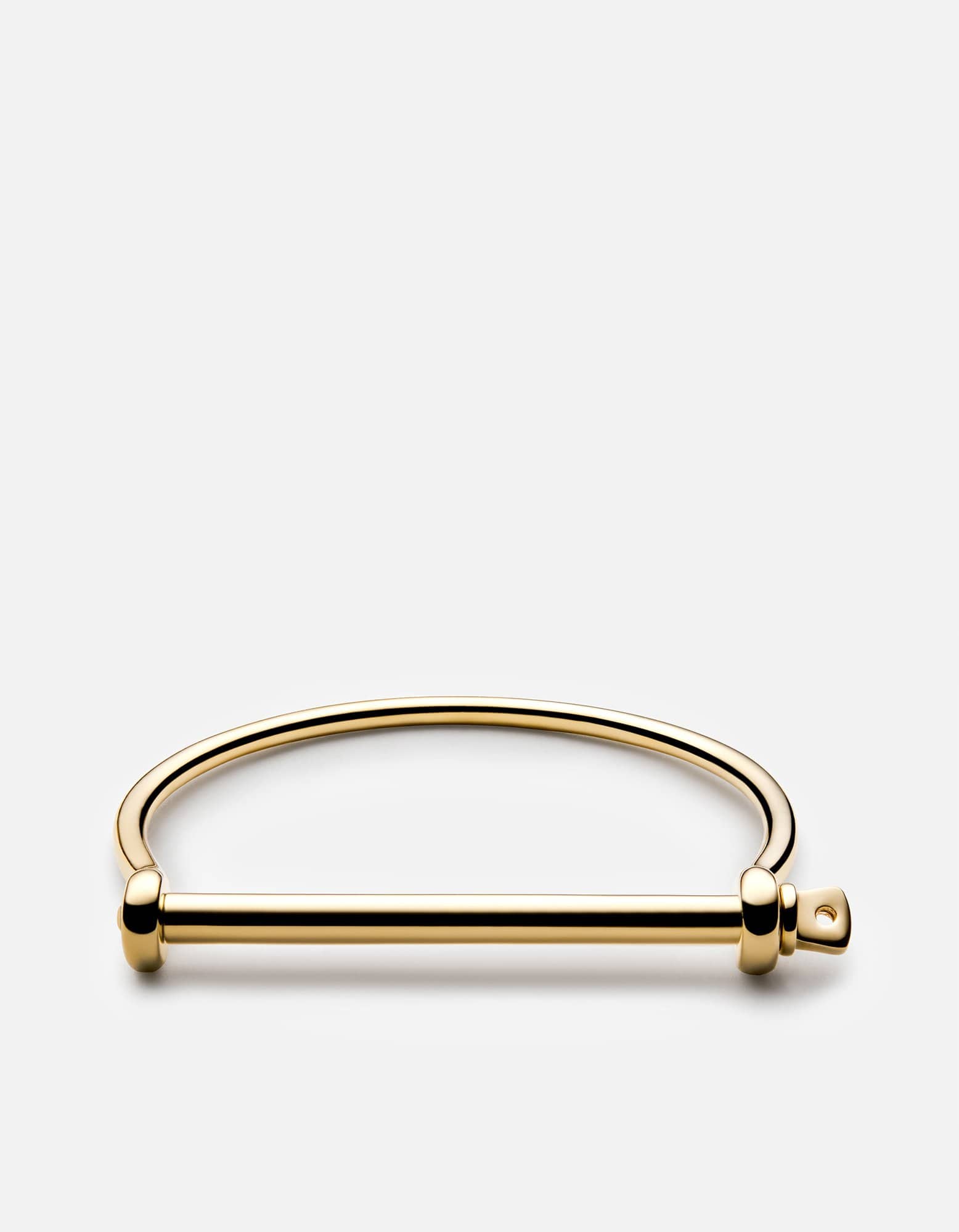 Image of Thin Screw Cuff Bracelet, Gold Tone