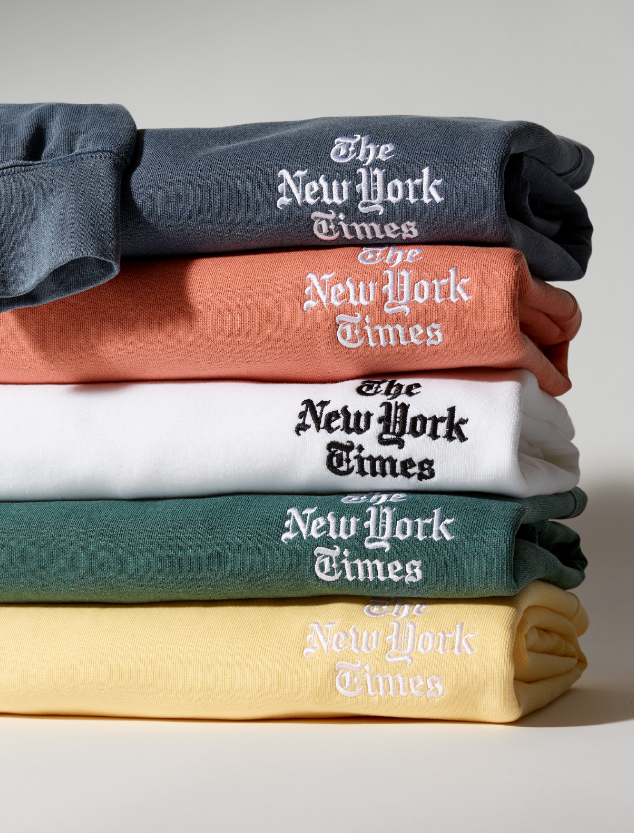 Stacked Logo Embroidered Sweatshirts