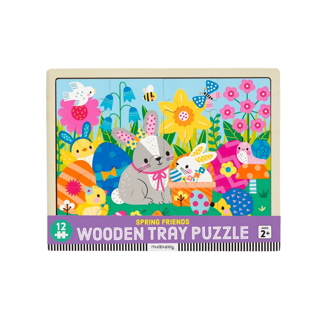 Image of Spring Friends 12 Piece Wooden Puzzle