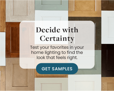 Collage of various sample door colors and styles