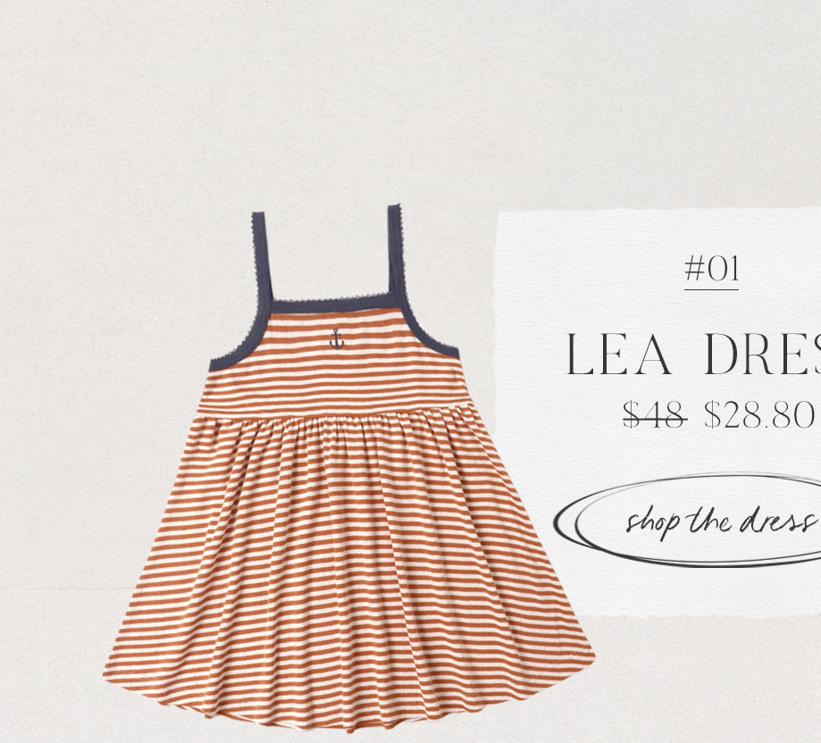 Lea Dress Poppy Stripe