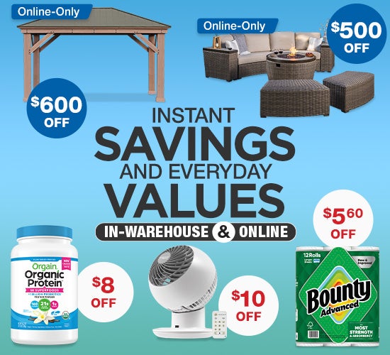 Member Only Savings in Warehouse and online