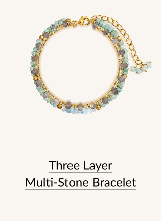 Three Layer Multi-Stone Bracelet