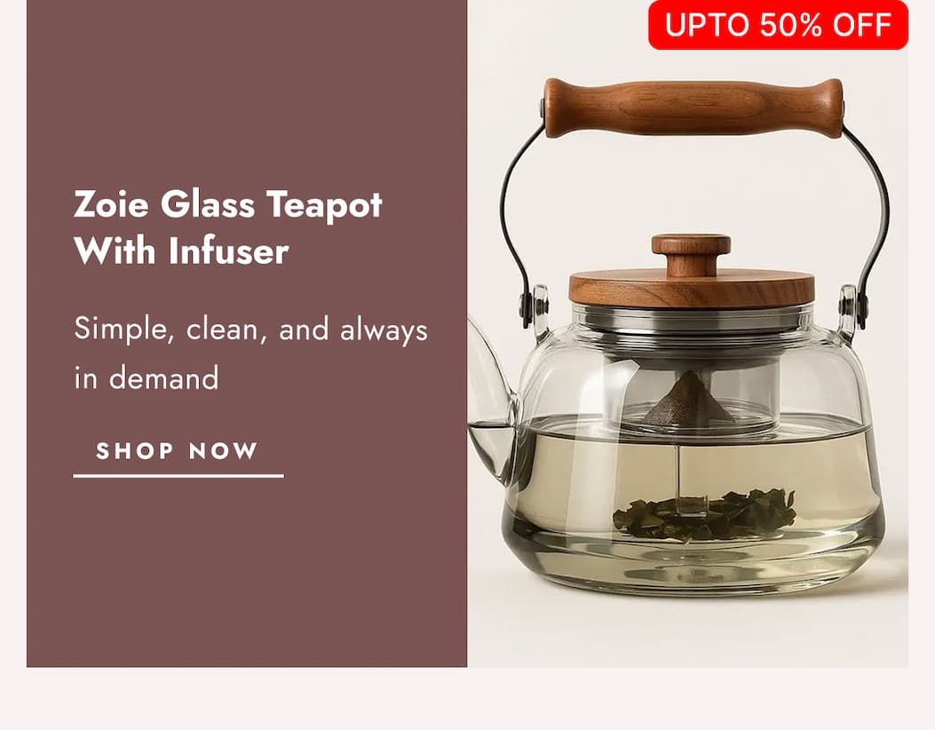 Zoie   Glass   Teapot   with   Infuser