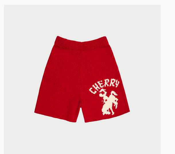 Knit Western Shorts (Red)