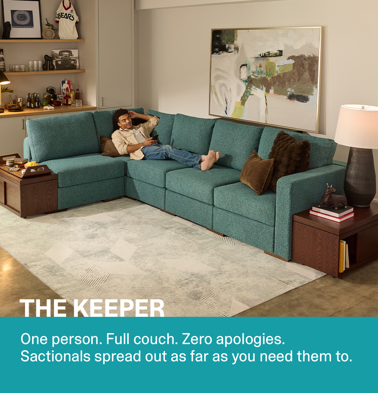 The Keeper | One person. Full couch. Zero apologies. Sactionals spread out as far as you need them to.