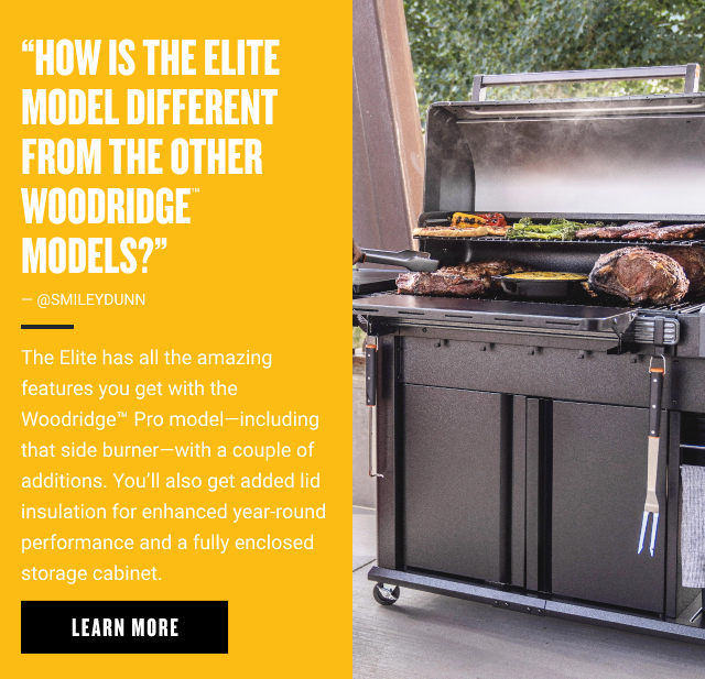 How is the Elite model different from the other woodridge models?