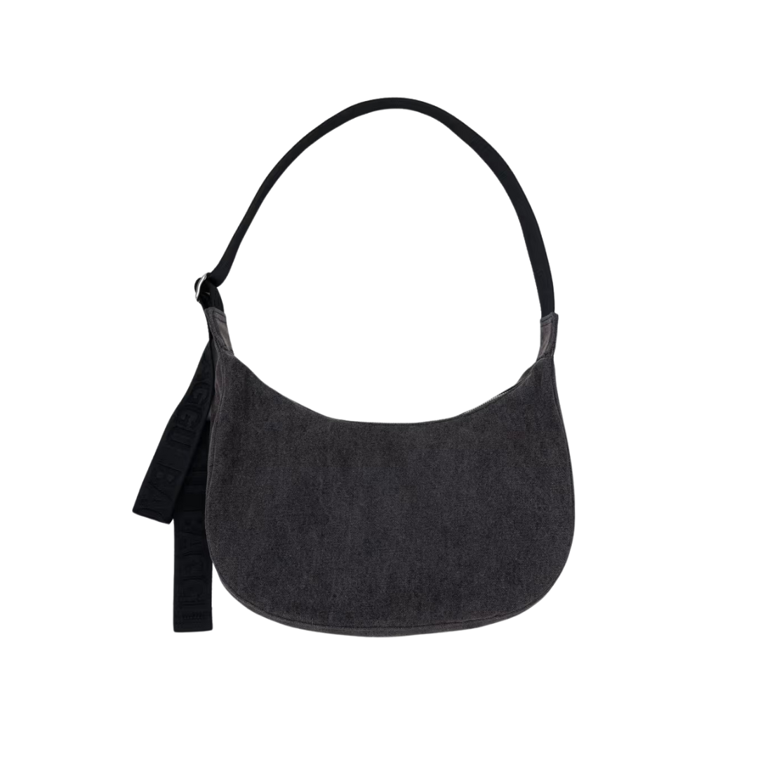 Image of Medium Denim Crescent Bag