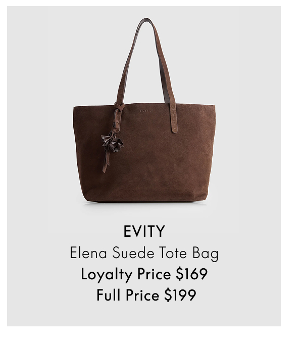 EVITY Elena Suede Tote Bag