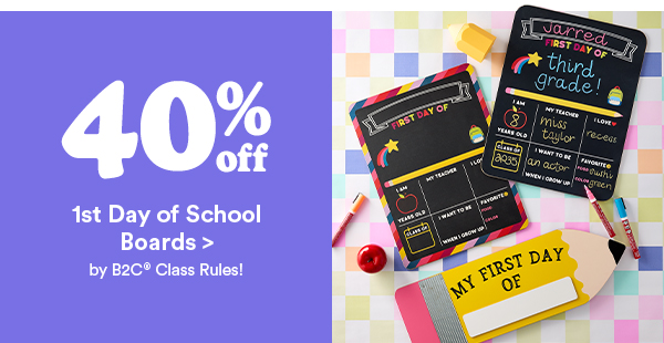 40% off 1st Day of School Boards > by E2C Class Rules!