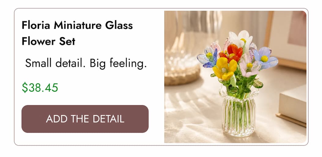 Floria Miniature Glass Flower Set