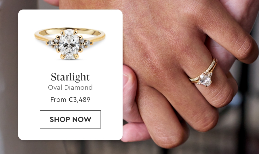 Starlight Oval Diamond Engagement Ring