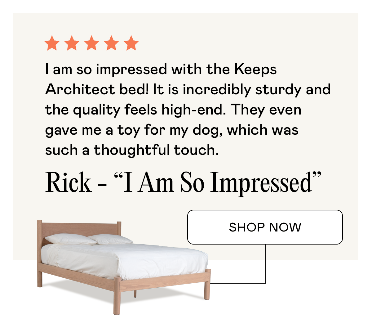 Keeps 5 Star Review Natural Solid Oak Finish