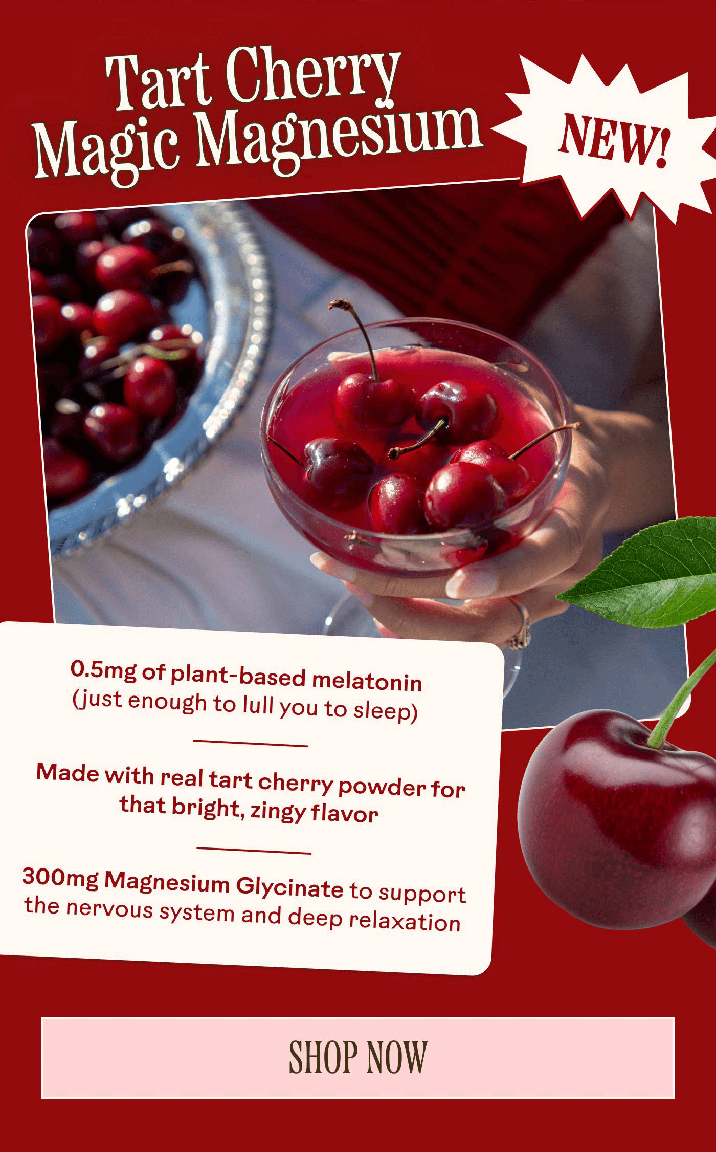 Tart Cherry Magic Magnesium New! | Shop Now