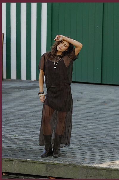 Ari Sheer Midi Skirt