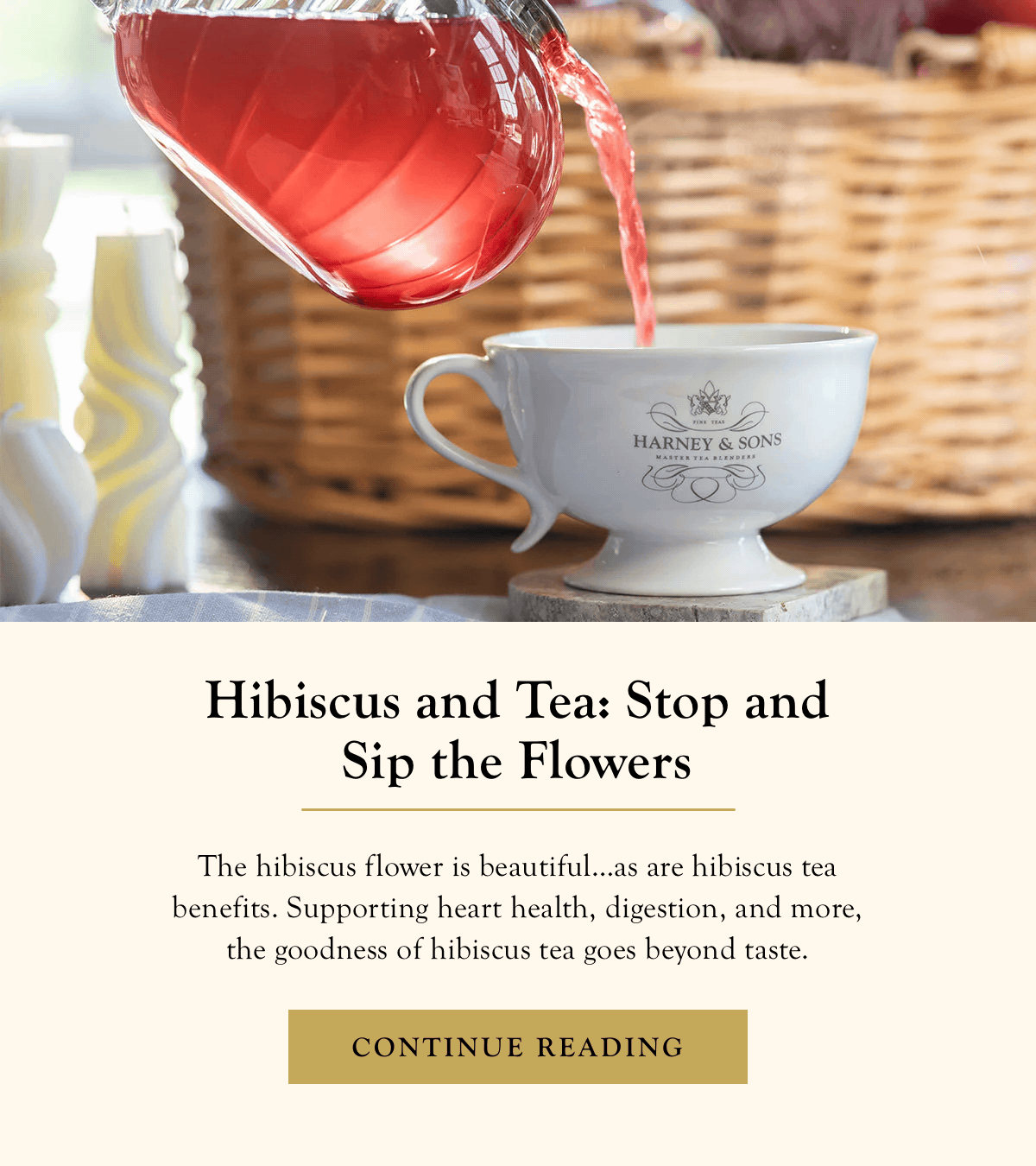 Hibiscus and Tea: Stop and Sip the Flowers  |  Continue Reading >