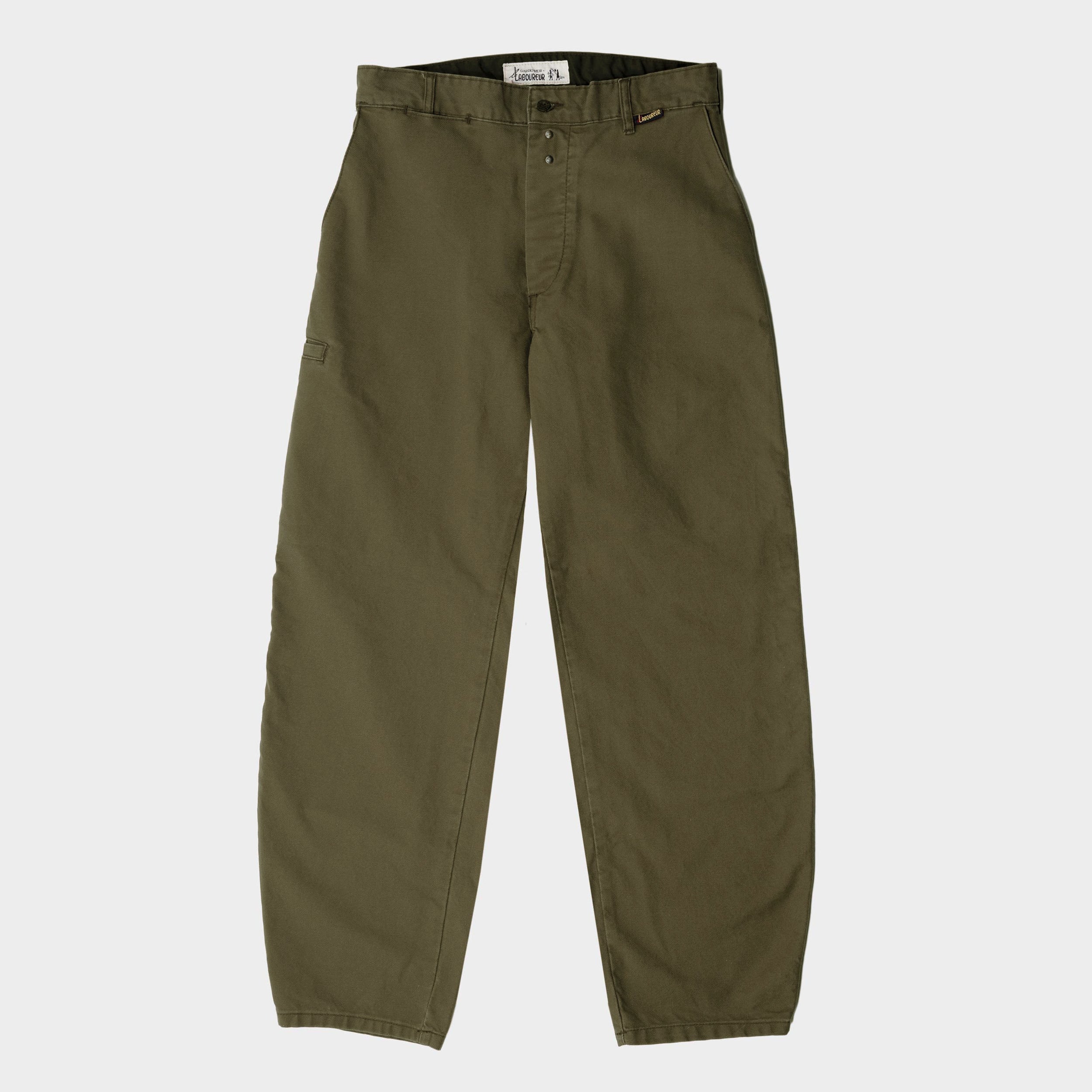 Image of Le Laboureur x Gardenheir French Cotton Farm Pant in Stonewashed Olive