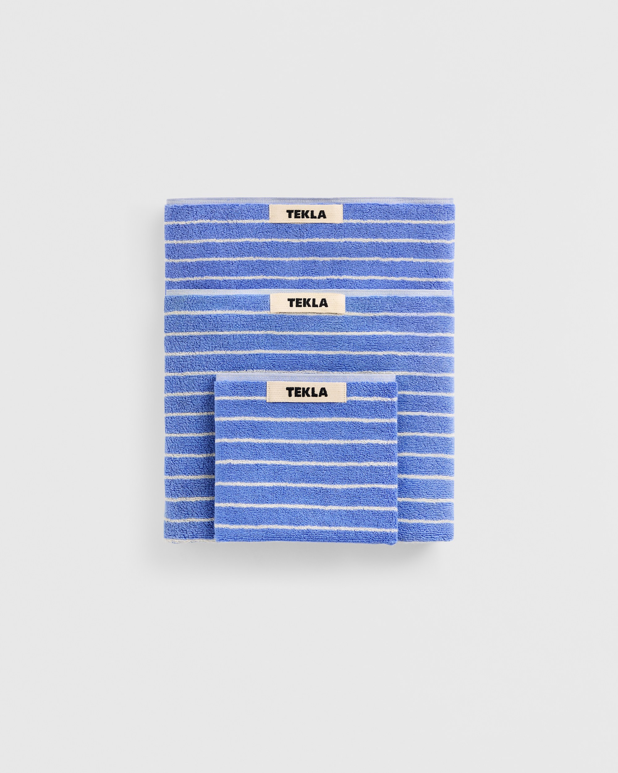 Clear Blue Stripes Terry towel