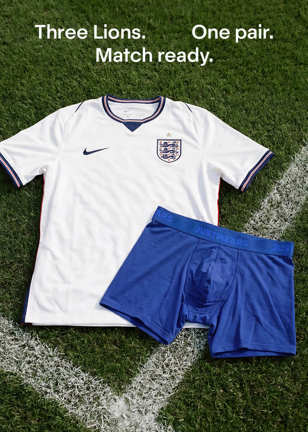 Three Lions. One pair. Match ready.