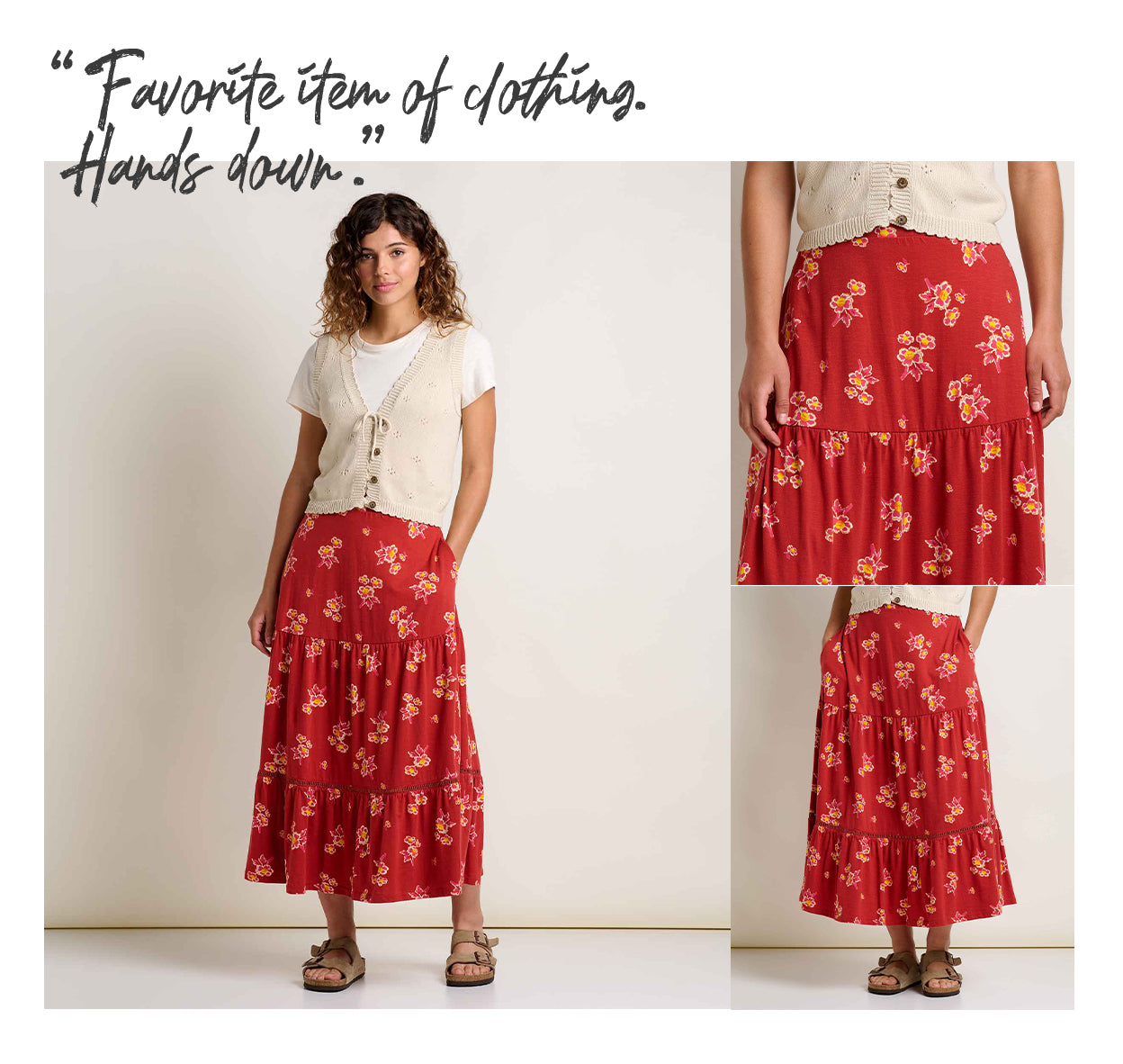 Marigold Tiered Midi Skirt