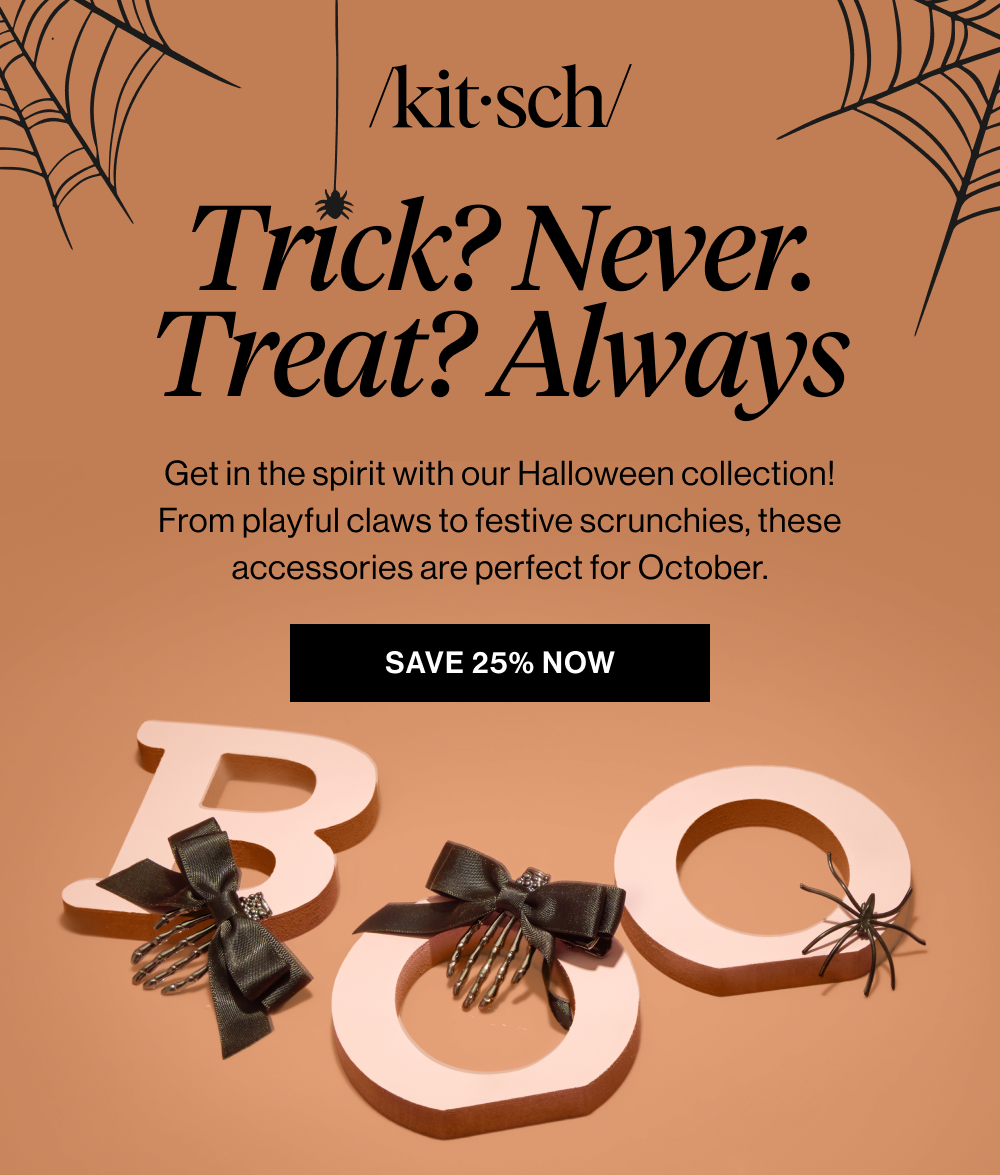 Trick? Never. Treat? Always. Get in the spirit with our Halloween collection! From playful claws to festive scrunchies, these accessories are perfect for October.
