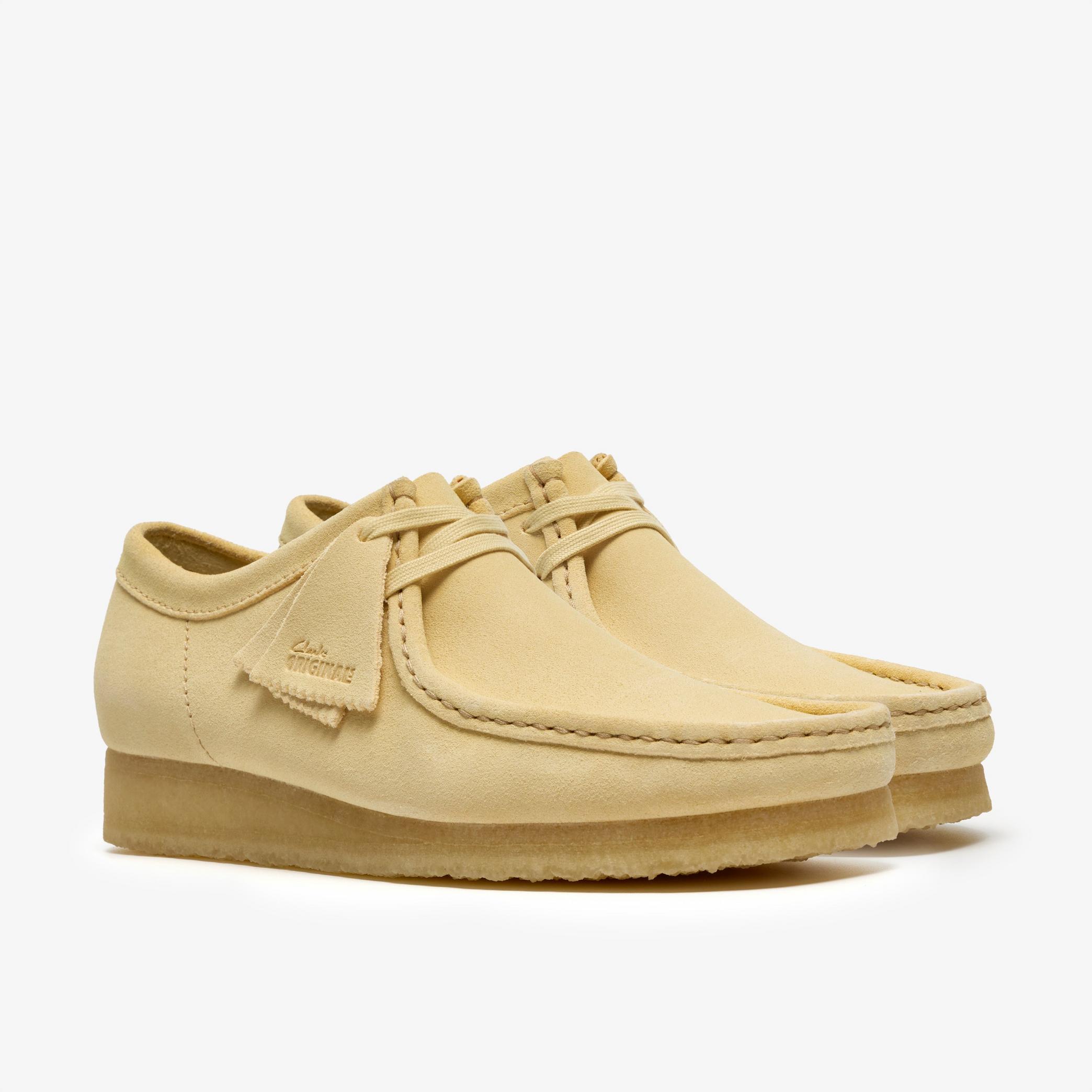 Shop Wallabee Pale Yellow Suede
