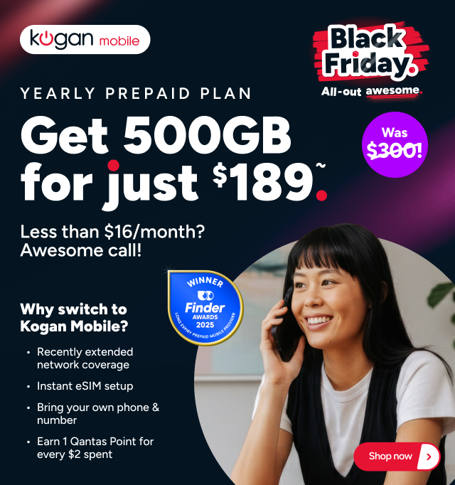 Kogan Mobile Black Friday - 250GB for $149~