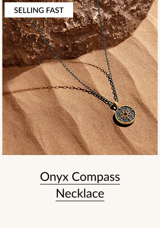 Onyx Compass Necklace