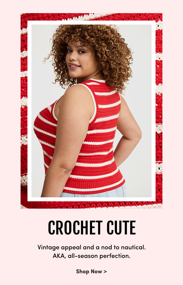 Crochet Cute | Vintage appeal and a nod to nautical. | AKA, all-season perfection. | Shop Now >