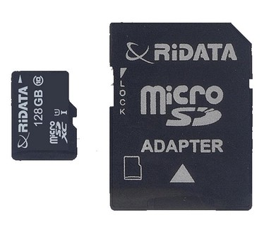 RiData 128GB MicroSD Memory Card with Adapter