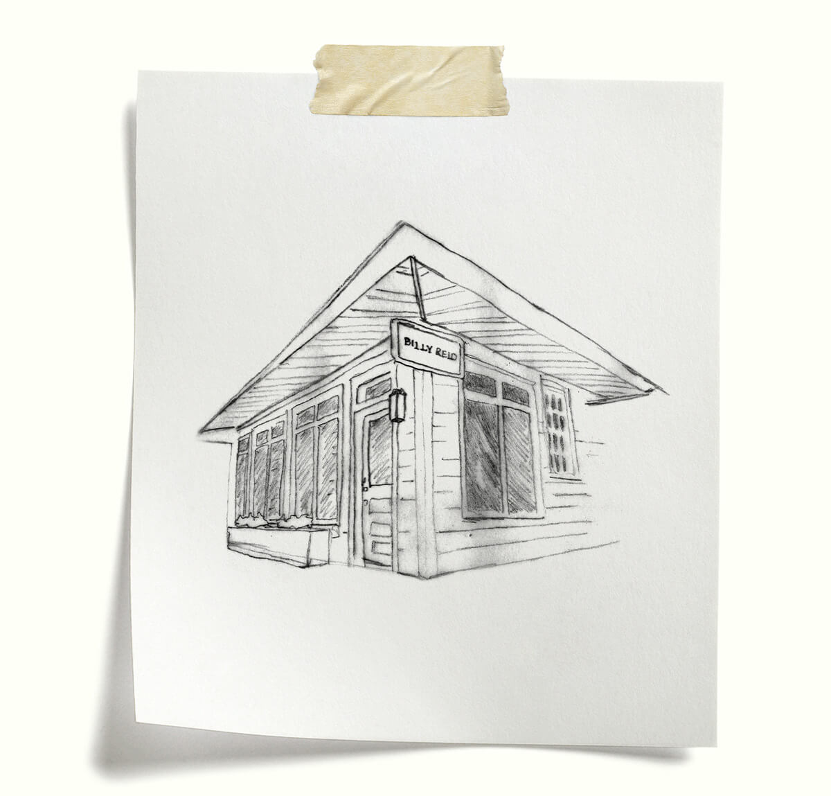 New Orleans Store Front Drawing