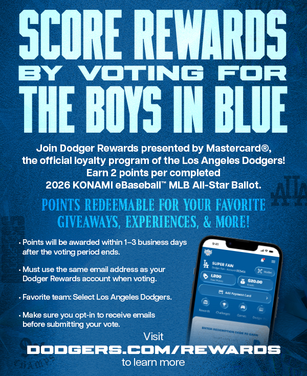 Score with Dodger Rewards presented by Mastercard
