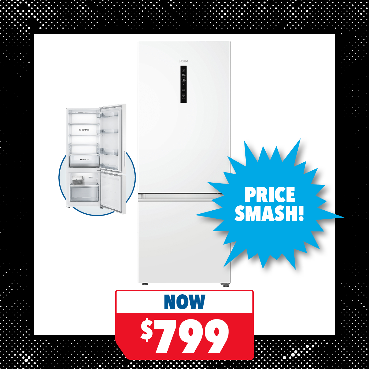 Haier 309L Bottom Mount Fridge Freezer