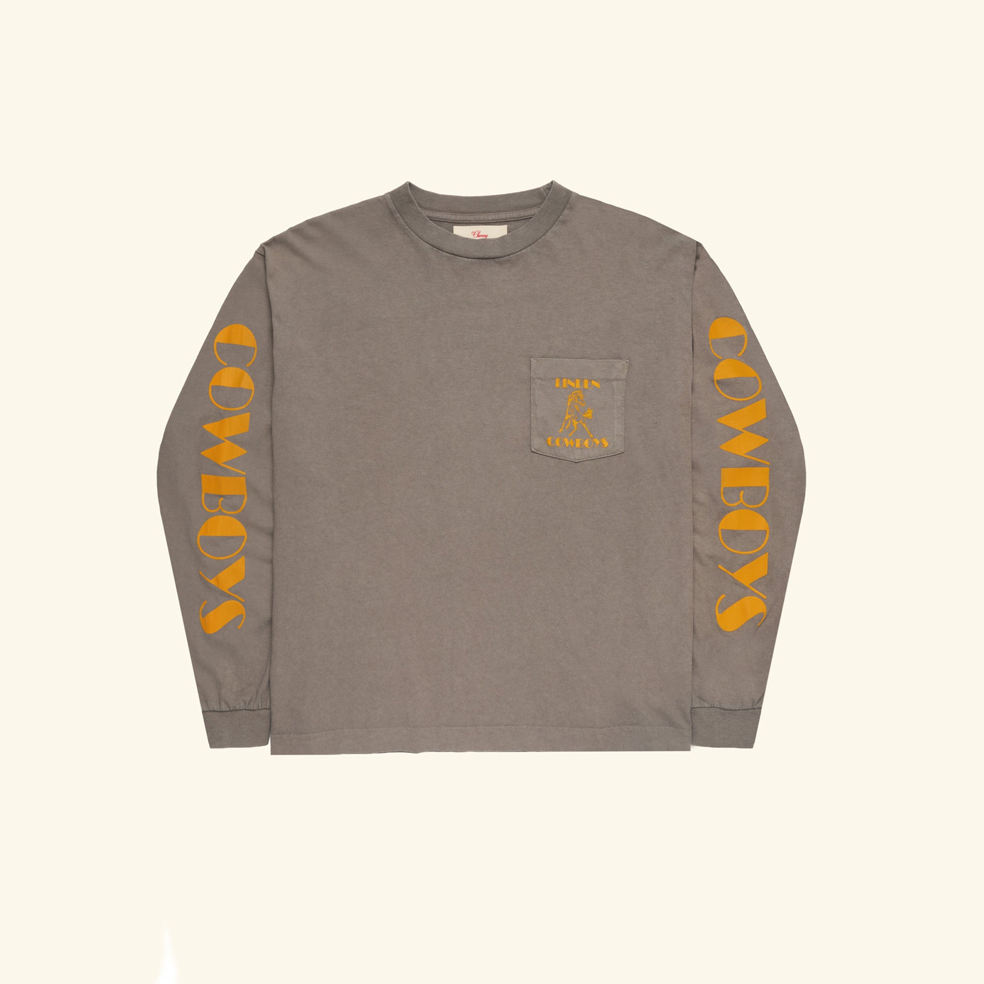 Image of Cowboys Longsleeve Pocket T-Shirt (Steel)