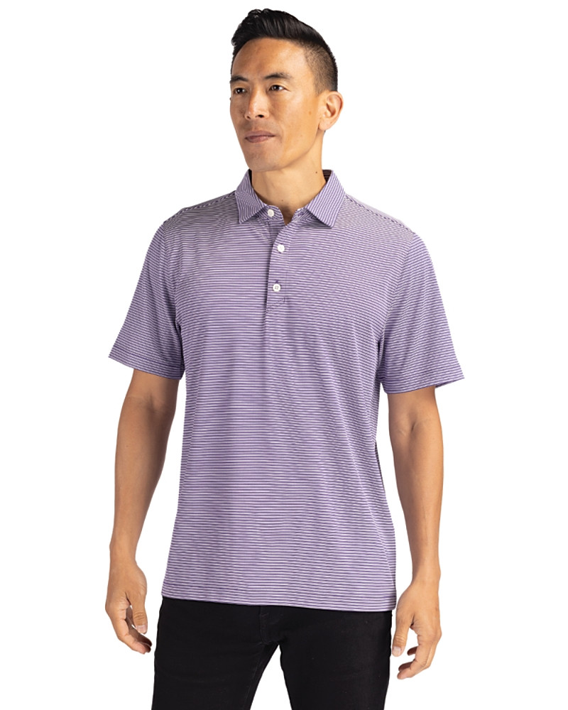Image of Cutter & Buck Forge Eco Double Stripe Stretch Recycled Mens Big &Tall Polo