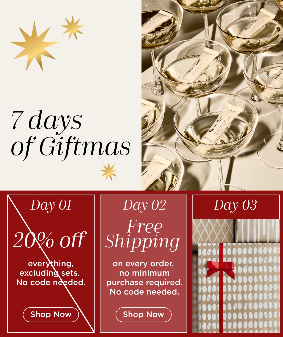 7 Days of Giftmas - Day 2: Free Shipping on every order. No Code Needed. Shop Now.