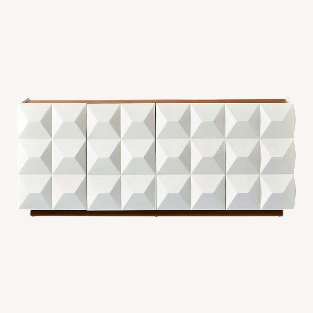 Image of Cb2 Issa Hi-gloss White Media Credenza